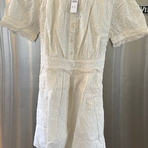 J crew Keegan eyelet dress ivory